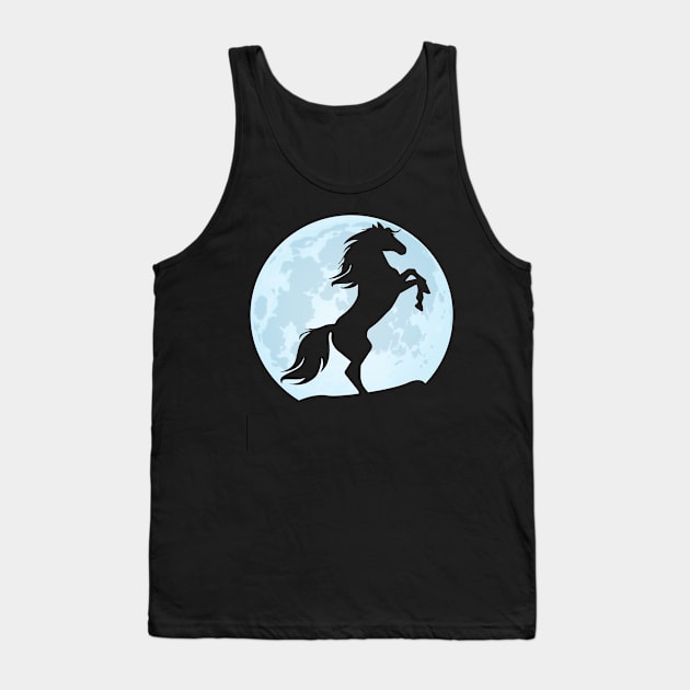 horse lover silhouette moon Tank Top by T-shirt verkaufen